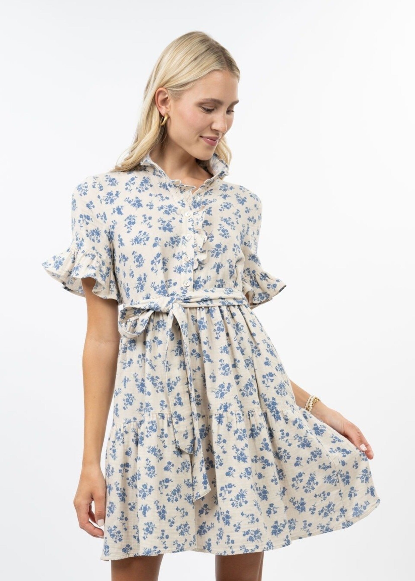 Ditsy Gauze Dress