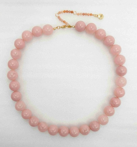 Mini Jane Beaded Necklace Blush