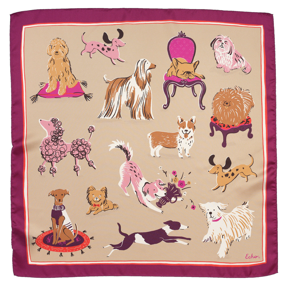 Doggie Daycare silk bandana