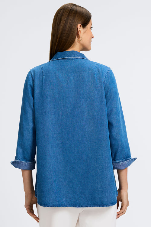 Agnes Denim 3/4 Slv Shirt