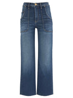AVERY HIGH RISE PORKCHOP EASY STRAIGHT LEG RAW HEM