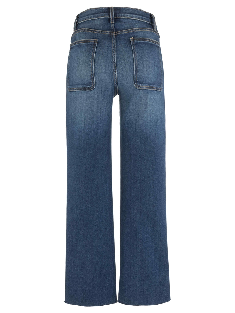 AVERY HIGH RISE PORKCHOP EASY STRAIGHT LEG RAW HEM