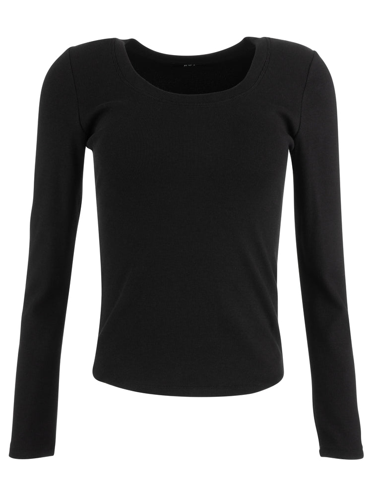 SARAH RIB-KNIT PULL OVER TOP