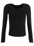SARAH RIB-KNIT PULL OVER TOP
