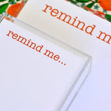 Small Square Orange Remind Me