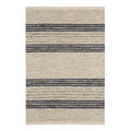 Cielo Stripe Handwoven Cotton Rug | Navy