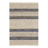 Cielo Stripe Handwoven Cotton Rug | Navy