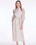 Stand Collar A-Line Dress, Vintage Meadow