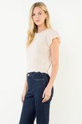 Scallop Detail Knit Top