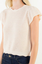 Scallop Detail Knit Top