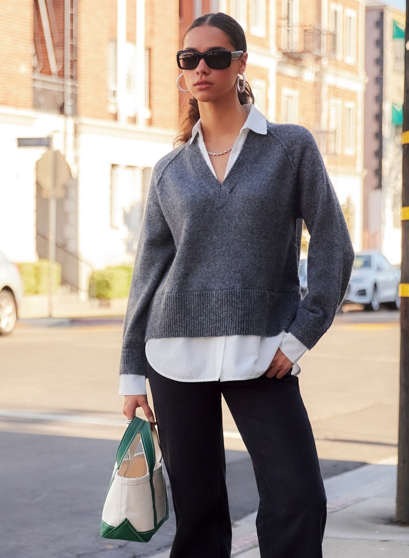 Carrie Mixed Media Sweater