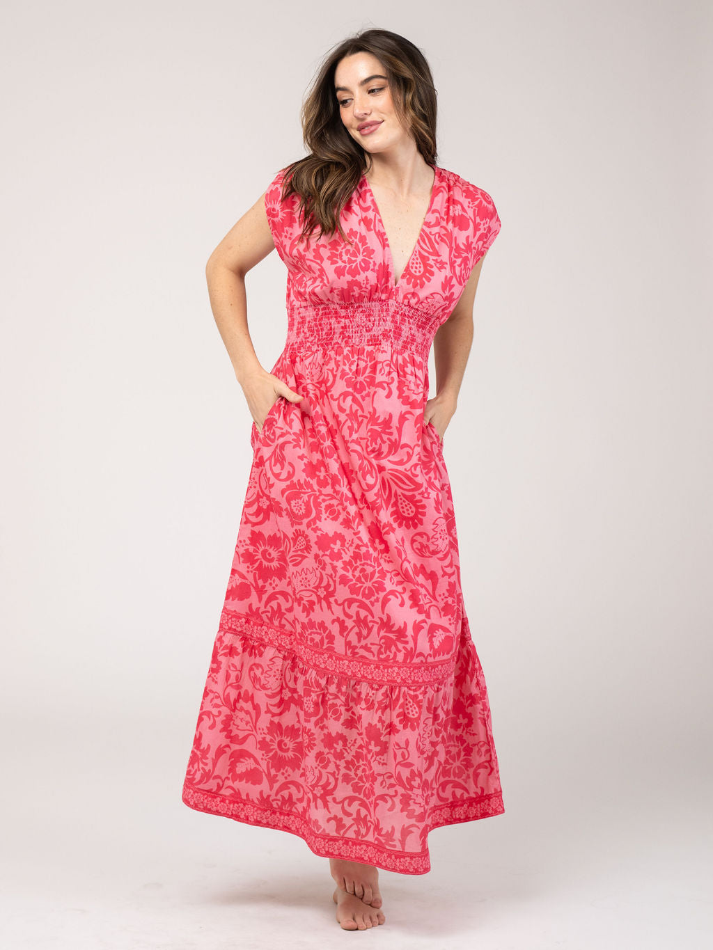 Lauren Dress | Flore - Pink